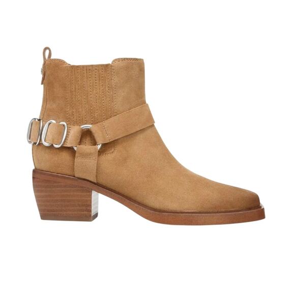 Sam Edelman Women's Bellamie Suede Harness Ankle Boots Tan Size 7.5 NWOB - Picture 2 of 10